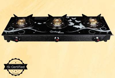Sigri-wala Glass Manual Gas Stove  (3 Burners)