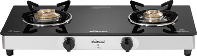 Sunflame Crystal Nova 2 Burner SS Glass Manual Gas Stove(2 Burners)
