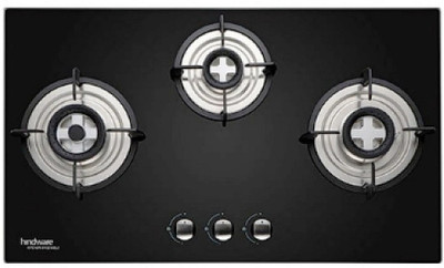 Hindware 3B 75 CM BUILT IN HOB Glass Automatic Hob(3 Burners)