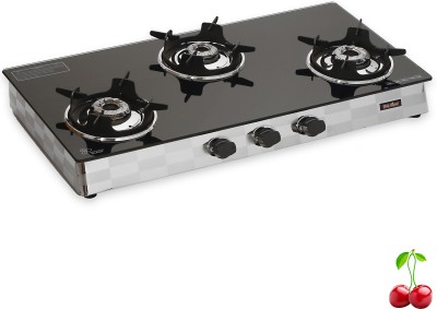 Rich flame Blaze Luxe Glass Manual Gas Stove(3 Burners)