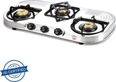 Prestige Royale DGS-03L Stainless Steel Manual Gas Stove(3 Burners)