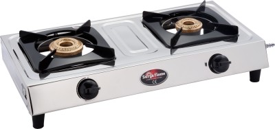 Suryaflame 2 Burner LPG Stove Chulha Amaze Manual Ignition Stainless Steel Manual Gas Stove(2 Burners)