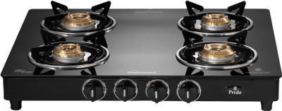 Sunflame LPG STOVE GT 4B PRIDE BK Glass Manual Gas Stove(4 Burners)