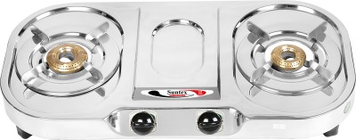 Suntex 2B orchid ss/ps Stainless Steel Manual Gas Stove(2 Burners)