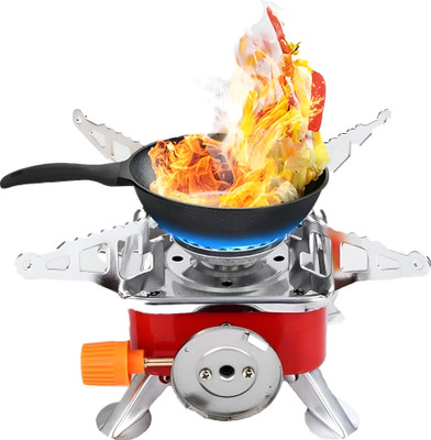 rich mart Folding Gas Stove And Picnic Butane Gas Burner For Outdoor Camping, Travelling Stainless Steel Manual Gas Stove(1 Burners)