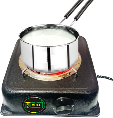 NETVULL 2000 W Radiant Cooktop Push Button(Black, 2000-watts Manual Induction Cooktop Aluminium with 1 Burner, Black)