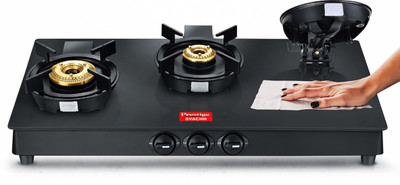 Prestige Neo GTSN 03 with Liftable Burners Glass Manual Gas Stove(3 Burners)