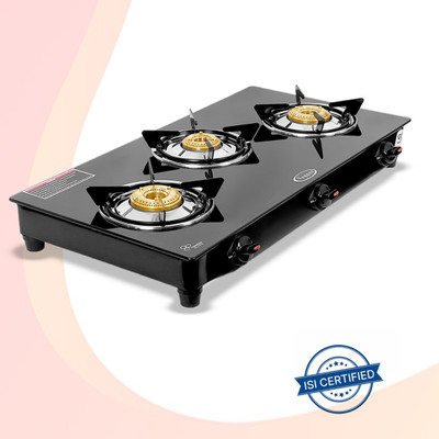 Fogger Glass Manual Gas Stove(3 Burners)