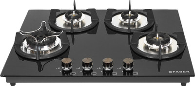 FABER HOB SUPERIA HT654 BR AI Glass Automatic Hob(4 Burners)