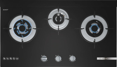 BOSCH PMD83D31NX Glass Automatic Hob(3 Burners)