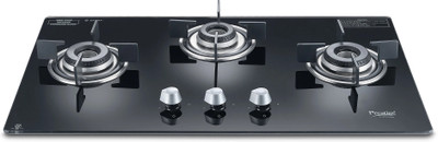 Prestige Marvella HOB-AI 3B Glass Top Ultra-Slim Body|Specially Designed Sabaf Burner Glass Automatic Hob(3 Burners)