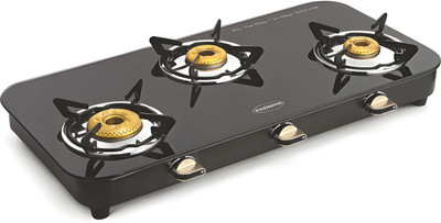 PADMINI CS-3 GT GRAND HF Glass Manual Gas Stove(3 Burners)