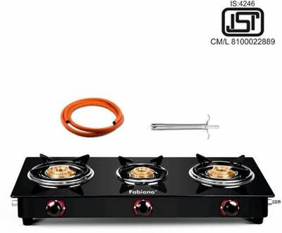 Fabiano 3 Burner Combo Hose Pipe Gas Lighter ISI Certified LPG