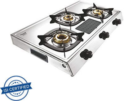 Butterfly Matchless 3 Burner Stainless Steel Manual Gas Stove(3 Burners)