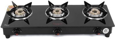 Fogger Black Belle Glass, Stainless Steel Automatic Gas Stove(3 Burners)