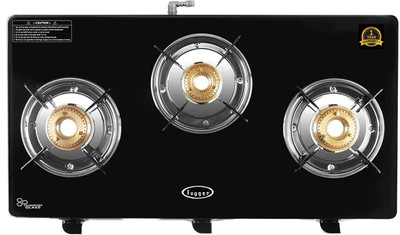 Fogger Popular 3 Burner Glass Cooktop Glass Manual Gas Stove(3 Burners)