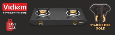 Vidiem Glass Manual Gas Stove(2 Burners)