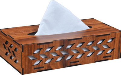 UrbanLane 1 Compartments Wooden wooden tissue paper holder(Brown)