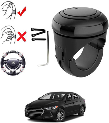 RKPSP Plastic, Silicon Car Steering Knob(Black)