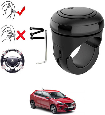 RKPSP Plastic, Silicon Car Steering Knob(Black)