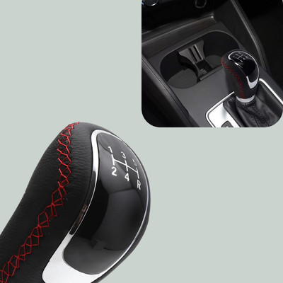 SRPHERE Aluminum Alloy, Leather Gear Knob(Black)