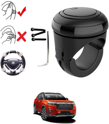 MATIES Plastic, Silicon Car Steering Knob(Black)