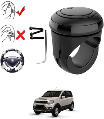 RKPSP Plastic, Silicon Car Steering Knob(Black)