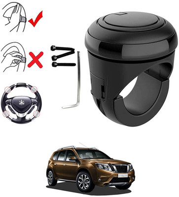 MATIES Plastic, Silicon Car Steering Knob(Black)