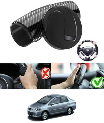 ABJD Silicon, Plastic Car Steering Knob(Black)