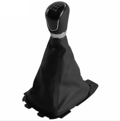 Finessemotors EcoSport Gear Lever Knob with Leather Boot, - Compatible with All of EcoSport Gear Knob(Black)