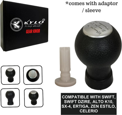 Delhismart Rubber, Plastic Gear Knob(Black)