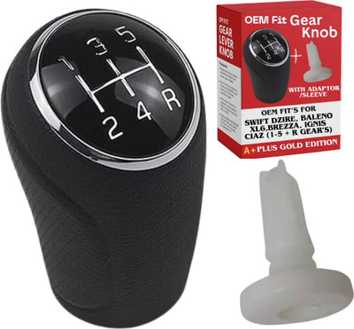 Fairly Gear Knob with Sleeve FOR Swift, Dzire, Baleno, Ciaz, Brezza, Ignis, XL6 OEM Fit Gear Knob(Black)