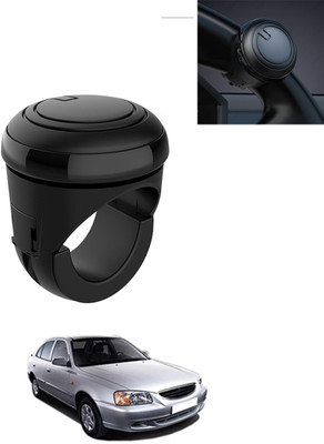 AYW Plastic/Silicon Car Steering Knob(Black)