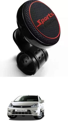 E-Shoppe Aluminium Car Steering Knob(Black, Red)