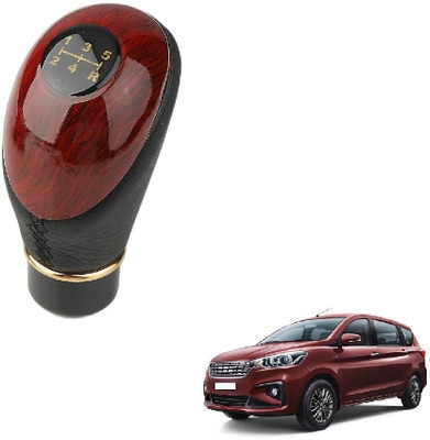 Suprozo Fancy Plastic, Leatherite, Wooden design, Maruti Suzuki Ertiga T-3 Gear Knob(Black, Brown)
