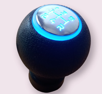 GOPINATH AUTOLINK ABS Grip knob, Led Blue Light Illuminated Car Manual Knob Ertiga T1 Gear Knob(Black)