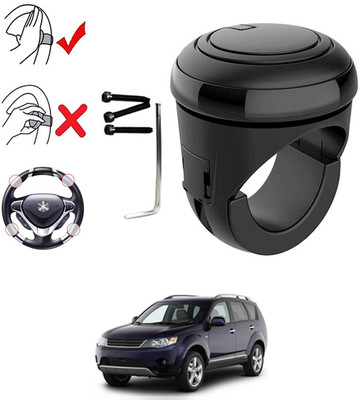 RKPSP Plastic, Silicon Car Steering Knob(Black)