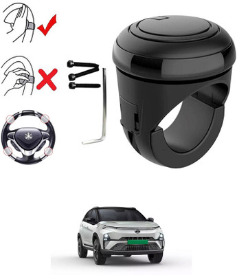 MATIES Plastic, Silicon Car Steering Knob(Black)