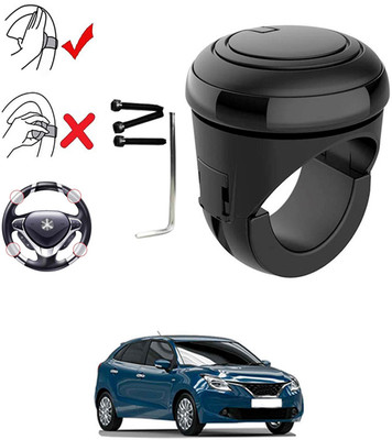 MATIES Plastic, Silicon Car Steering Knob(Black)