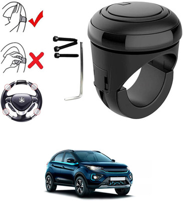 MATIES Plastic, Silicon Car Steering Knob(Black)