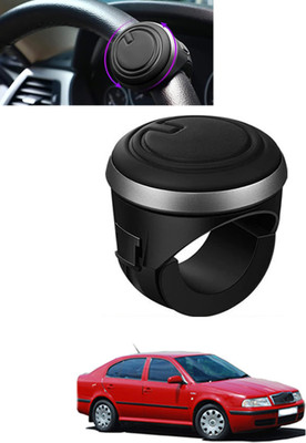 MSNP Plastic, Silicon Car Steering Knob(Black)