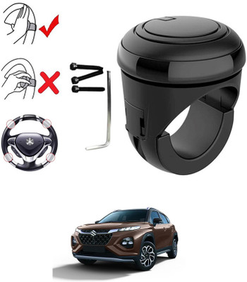 RKPSP Plastic, Silicon Car Steering Knob(Black)