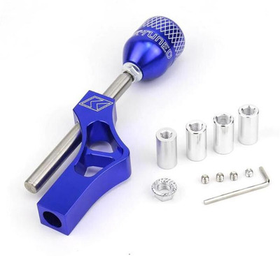 Auto MT BLUE JDM Gear Shift Knob + Height Lever Extension Gear Shifter Extender Kit Gear Knob(Blue)