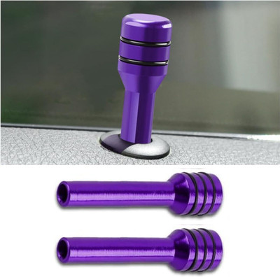 aksmit Aluminum Alloy Car Door Lock Knob(Purple)