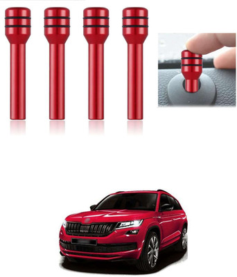 LOVMOTO Aluminium Car Door Lock Knob(Red)