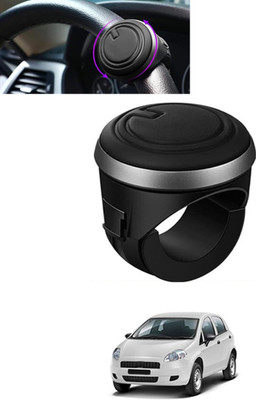 MSNP Plastic, Silicon Car Steering Knob(Black)