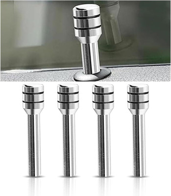 silkyfit Aluminum Alloy Car Door Lock Knob(Silver)