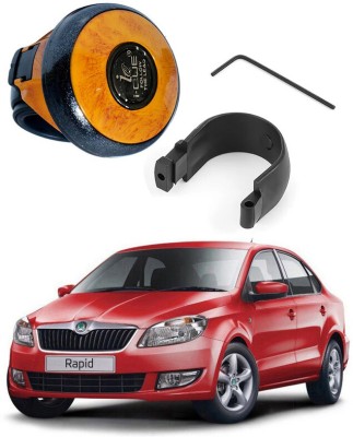 Oshotto Metal & ABS Car Steering Knob(Brown)
