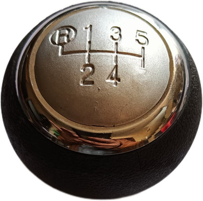 My IND ABS PLASTIC, CHROME BORDER Gear Knob(Black, Silver)