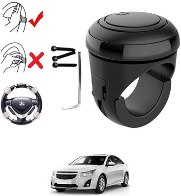 MATIES Plastic, Silicon Car Steering Knob(Black)